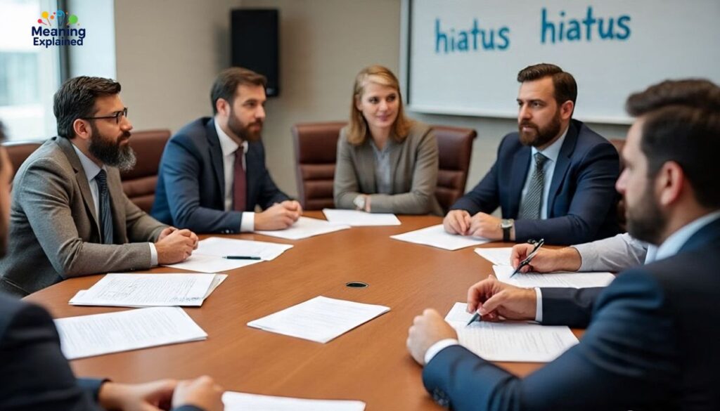 20 Examples: Alternatives for “Hiatus” in Context