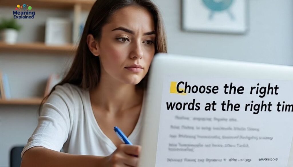Choosing the Right Phrase