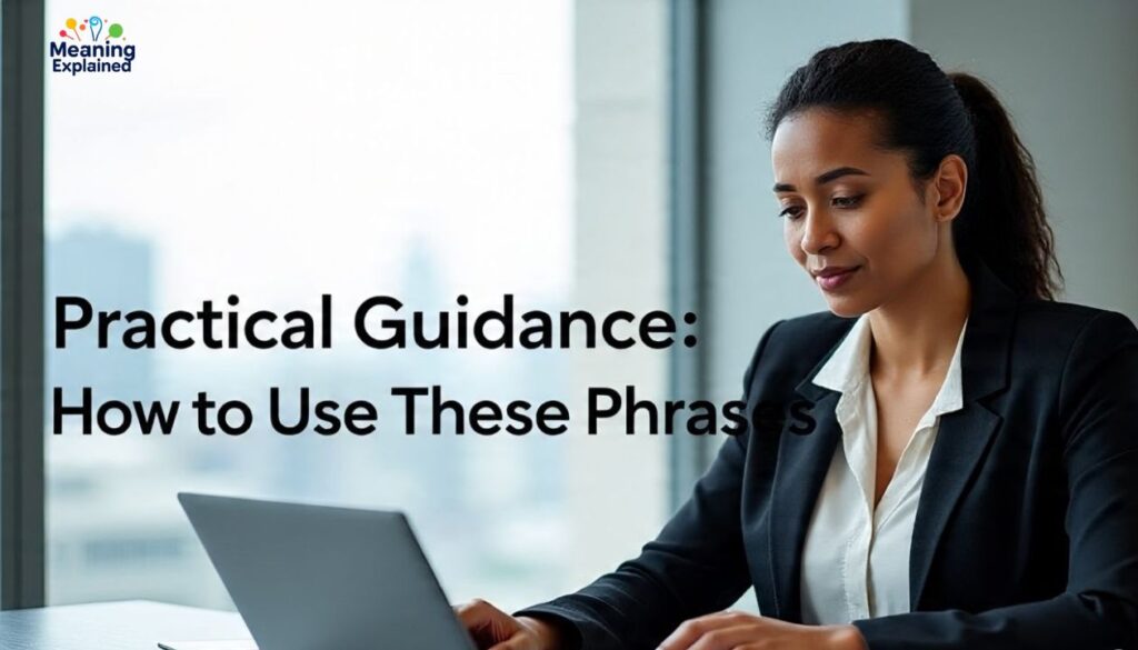 Practical Guidance: How to Use These Phrases