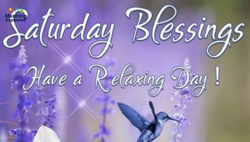 Saturday Prayers and Blessings