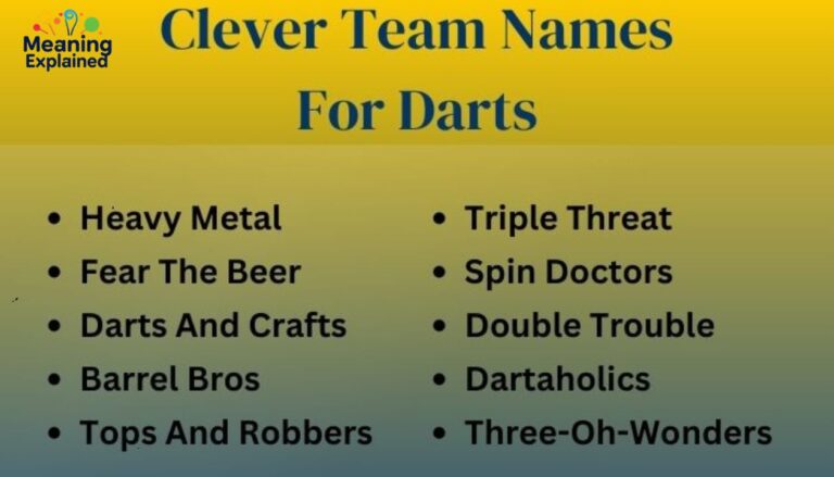 150 Clever Darts Team Names That Are Funny, Creative, And Cool