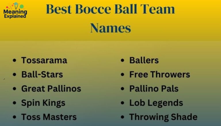 210 Winning Bocce Ball Team Names You Can Roll With