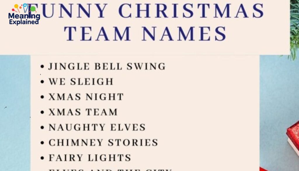 Football-Themed Names For Christmas Teams