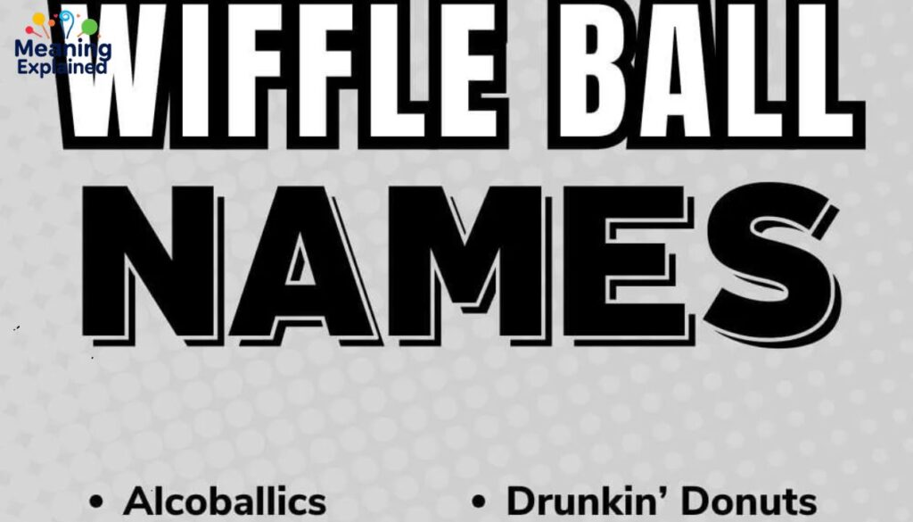 Beer League Wiffle Ball Team Names