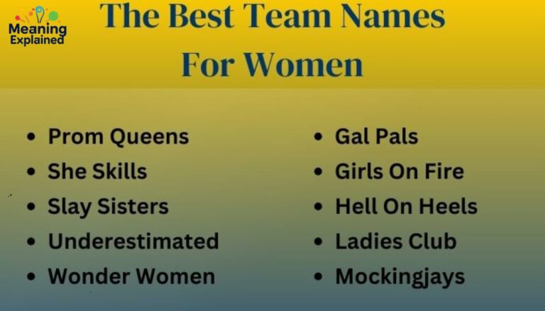 550 Best Team Names For Women & Girls (Sorted By Groups)