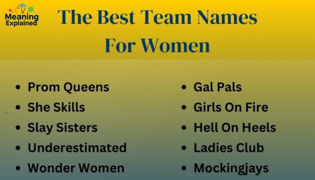 550 Best Team Names For Women & Girls (Sorted By Groups) 