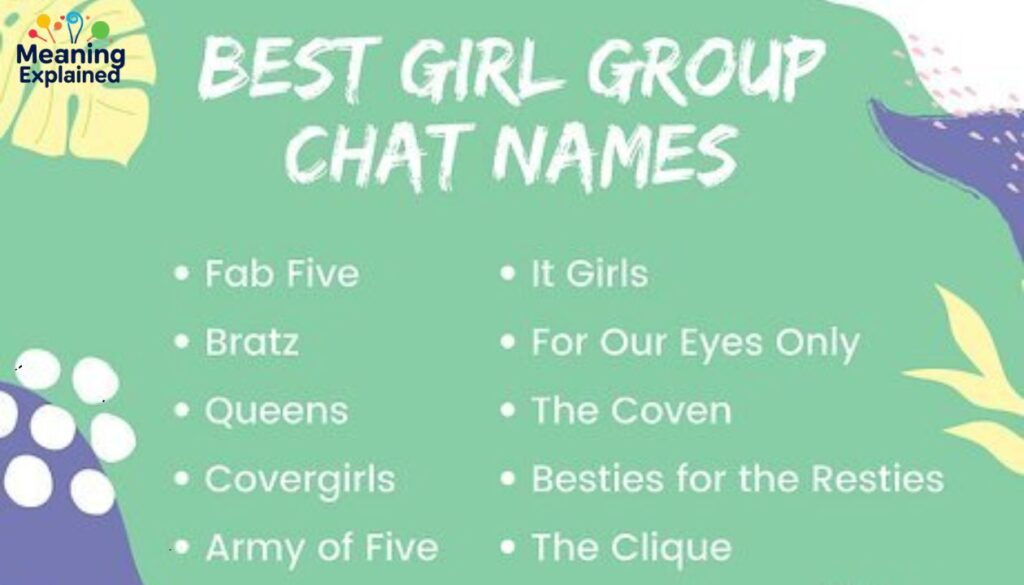 Group Chat Names For Women