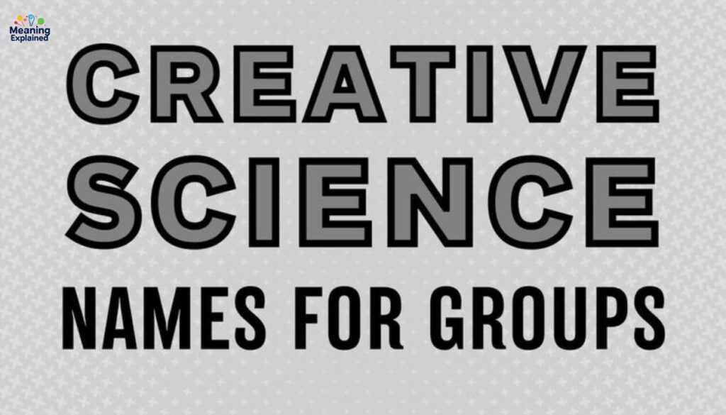 Creative Science Names For Groups