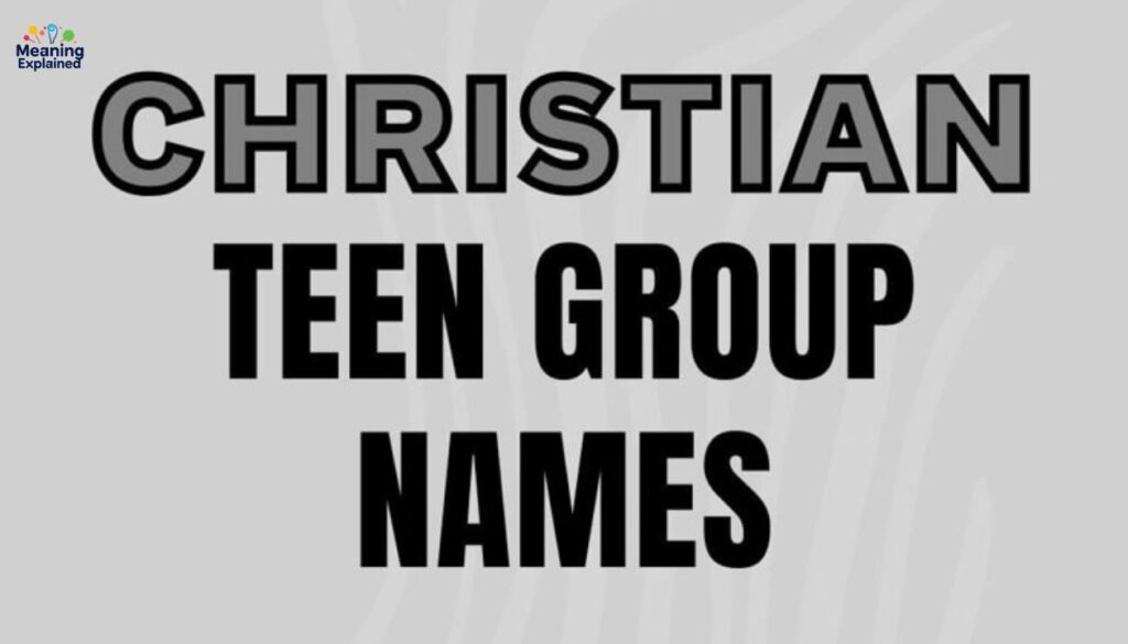 Men’s Christian Bible Study Group Names