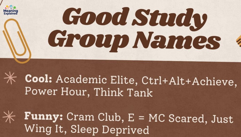 260 Best Study Group Names For Exams & Projects